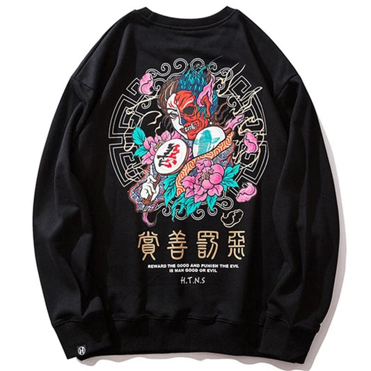 Japanese Demon  Men Harajuku Casual Streetwear-0
