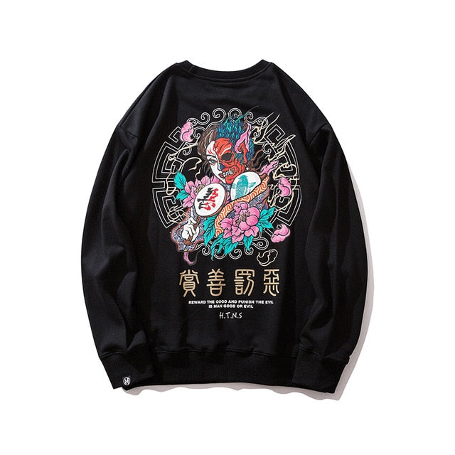 Japanese Demon  Men Harajuku Casual Streetwear-2